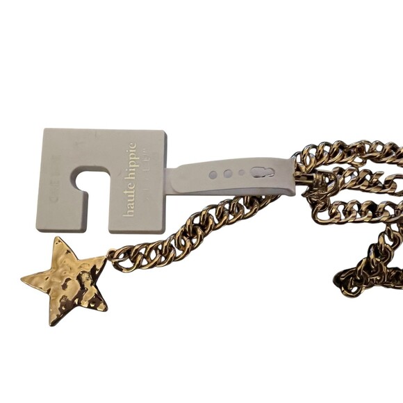 Haute Hippie Boho Hippie Gold Chain with Stars Belt  Size OSFM  NWT  Going Out